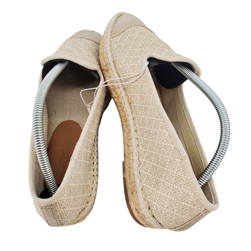 Universal Thread Carly Cream Gold Metallic Cap Toe Espadrille Loafers Womens 11 - Picture 8 of 8